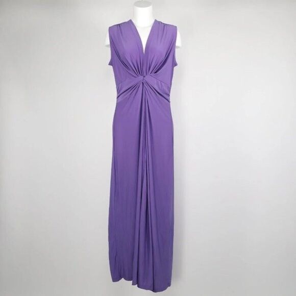 IMAN Maxi Dress Size XS Tall Global Purple Chic Luxury NWT - Picture 2 of 12